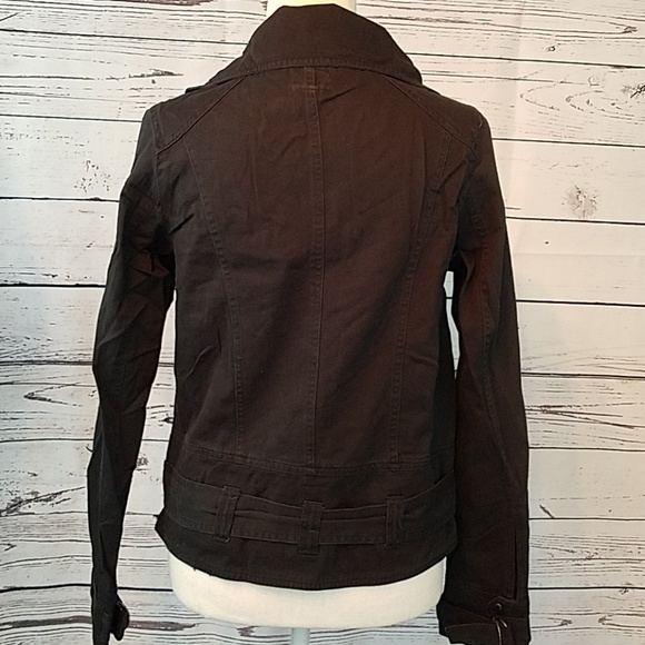 NWT! BLACK DENIM MOTO JACKET - Picture 3 of 5